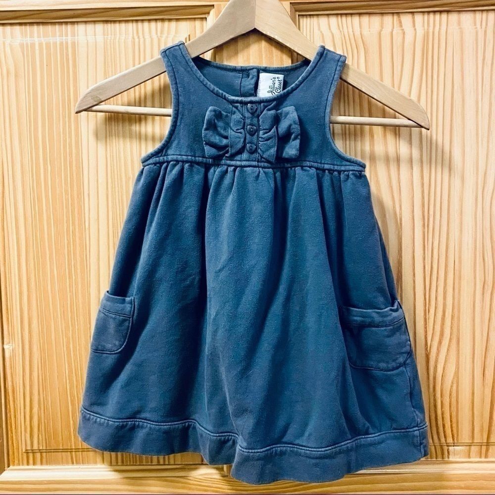 Jillian's Closet grey jersey dress with pockets 3T